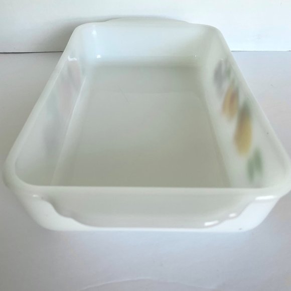 Vintage Fire-King Fruit by ANCHOR HOCKING 12" Rectangular Baker 1.5 Qt - Picture 3 of 13